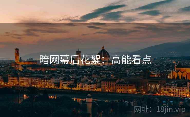 暗网幕后花絮：高能看点